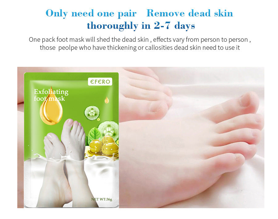 Exfoliating Foot Mask – Pedicure Socks for Dead Skin Removal & Heel Whitening