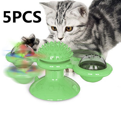 Cat Rotating Windmill Toy – Scratching, Itch Relief & Teeth Cleaning