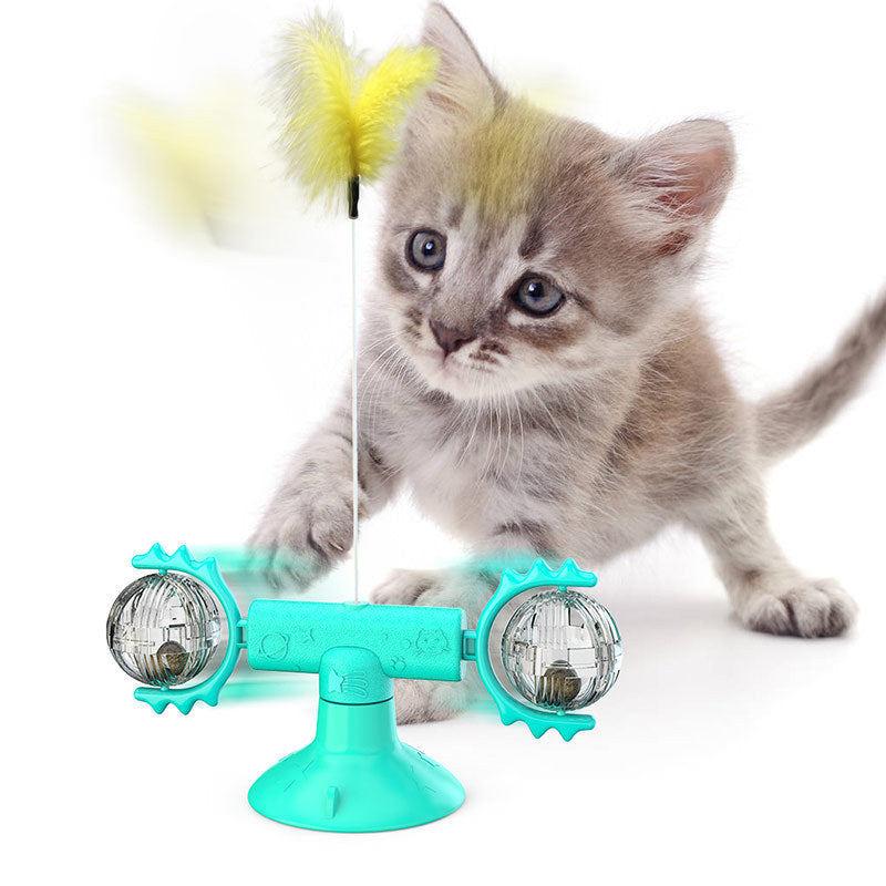 Cat Rotating Windmill Toy – Scratching, Itch Relief & Teeth Cleaning