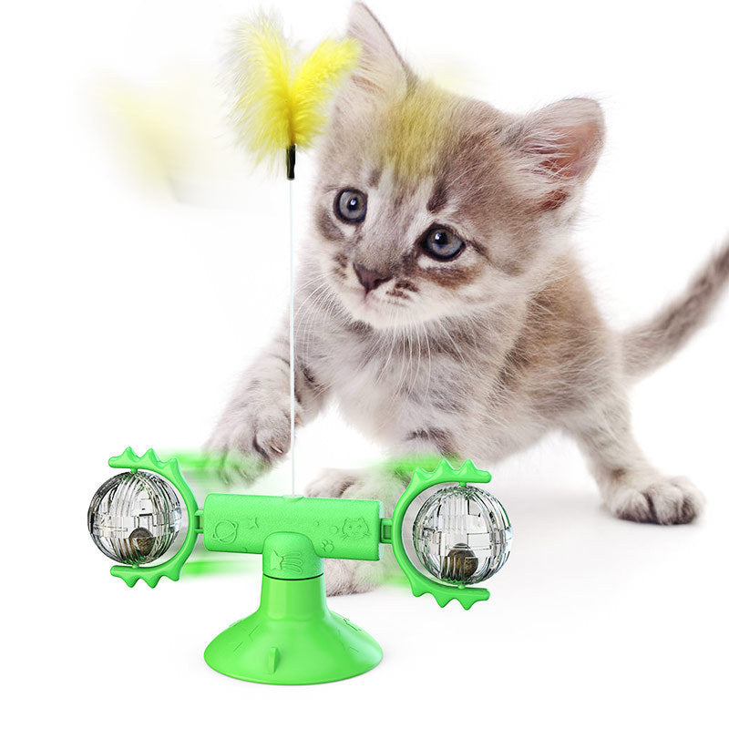 Cat Rotating Windmill Toy – Scratching, Itch Relief & Teeth Cleaning