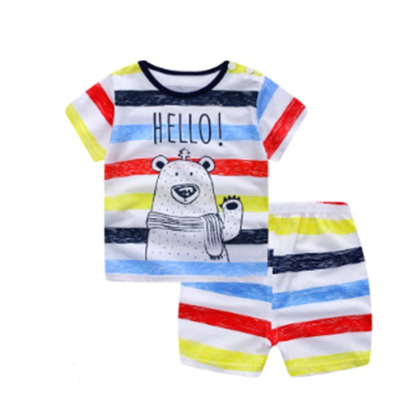 Cartoon Baby Boy Summer T-Shirt & Baby Girl Casual Clothing Sets