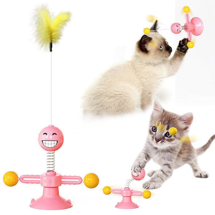 Cat Rotating Windmill Toy – Scratching, Itch Relief & Teeth Cleaning