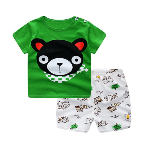 Cartoon Baby Boy Summer T-Shirt & Baby Girl Casual Clothing Sets