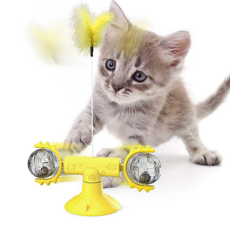 Cat Rotating Windmill Toy – Scratching, Itch Relief & Teeth Cleaning