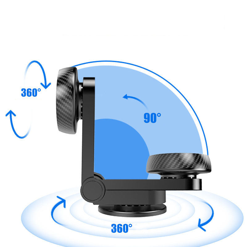 360° Rotating Magnetic Car Phone Holder – Foldable Dashboard Mount