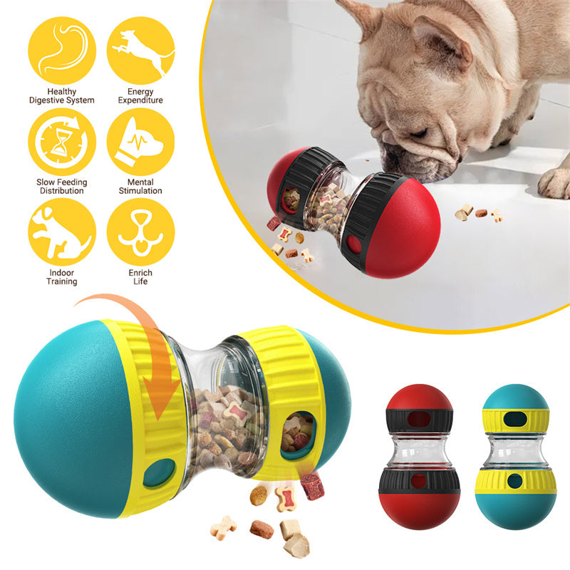 Interactive Food Dispensing Dog Toy – Tumbler Puzzle for Slow Feeding & Healthy Digestion