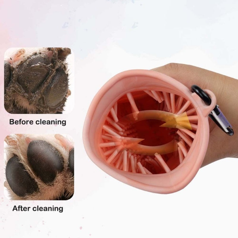 2-in-1 Portable Dog Paw Cleaner with Soft Brush