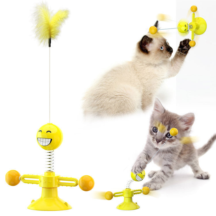 Cat Rotating Windmill Toy – Scratching, Itch Relief & Teeth Cleaning