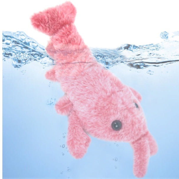 Electric Jumping Shrimp Pet Toy - USB Charging Simulation Lobster for Cats.