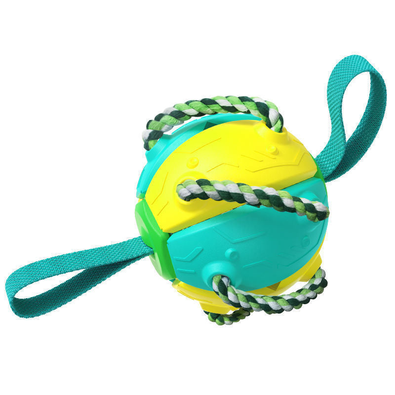 Interactive Dog Soccer Ball – Training Toy with Tabs for Outdoor Play