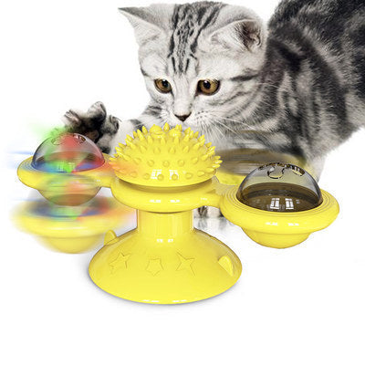 Cat Rotating Windmill Toy – Scratching, Itch Relief & Teeth Cleaning