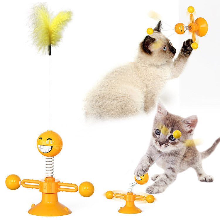 Cat Rotating Windmill Toy – Scratching, Itch Relief & Teeth Cleaning