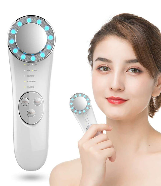 7-in-1 Facial Massager & Skin Care Tool – Galvanic & High Frequency Face Lifting Machine