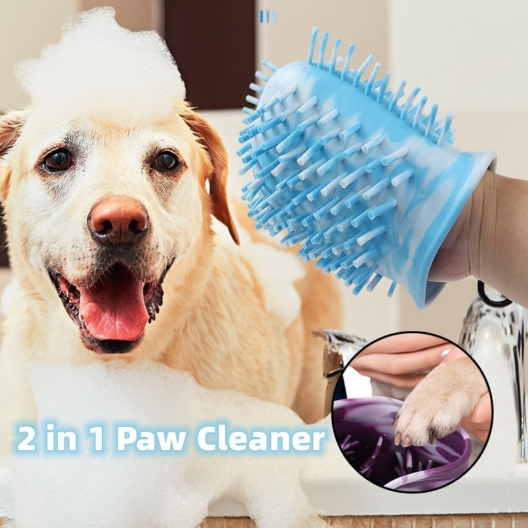 2-in-1 Portable Dog Paw Cleaner with Soft Brush