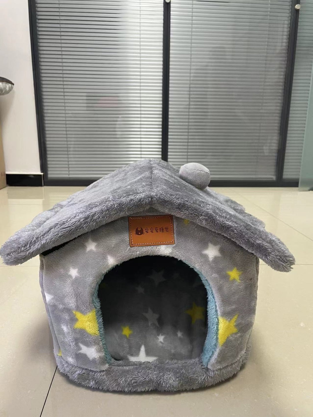 Foldable Dog House & Cat Bed – Winter Pet Villa with Removable Warm Nest