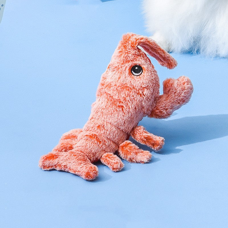 Electric Jumping Shrimp Pet Toy - USB Charging Simulation Lobster for Cats.