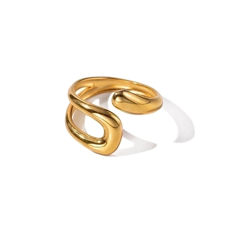 IG Style Irregular Open Rings – 304 Stainless Steel Plated Design