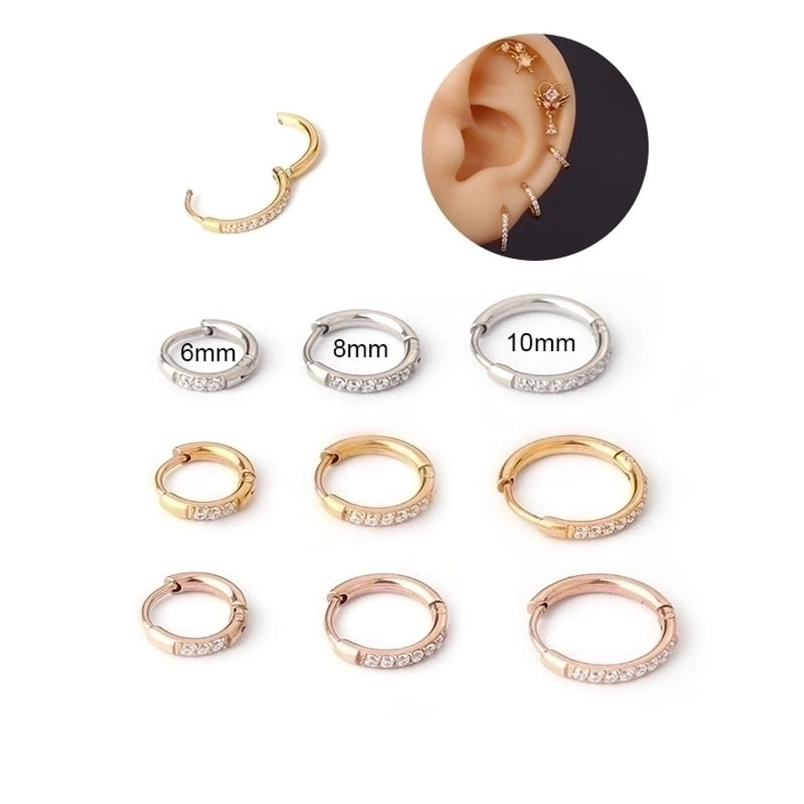 Ear Cartilage Rings & Studs Fashion Geometric 316L Stainless Steel  Plating