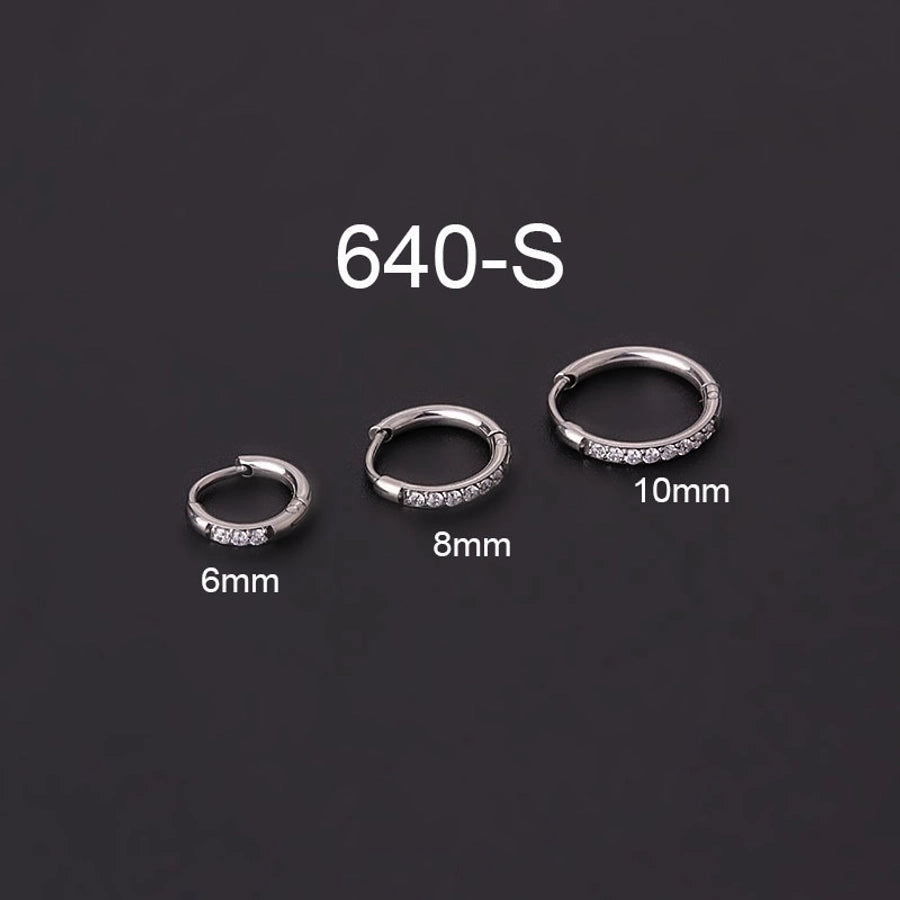 Ear Cartilage Rings & Studs Fashion Geometric 316L Stainless Steel  Plating